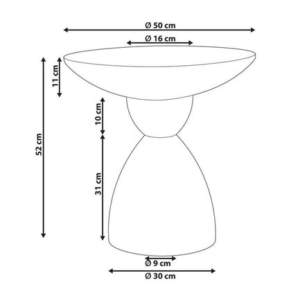 Table basse crème créative style wabi-sabi – Petite table de chevet ronde imitation terrazzo pour la décoration de la maison et du jardin