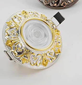 Vintage Brass Style Spotlight – Retro Recessed Downlight with GU10/MR16 Base for Living Room, Bedroom & Accent Walls