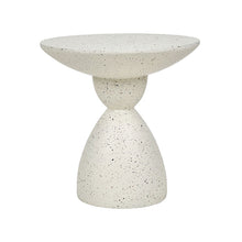 Load image into Gallery viewer, Creative Wabi-Sabi Cream Coffee Table – Faux Terrazzo Small Round Bedside Table for Home &amp; Garden Décor
