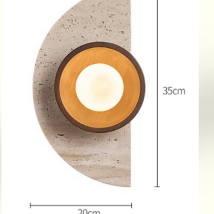 Modern Luxury Travertine LED Wall Lamp – Creative Touch Control Light for Living Room & Home Décor