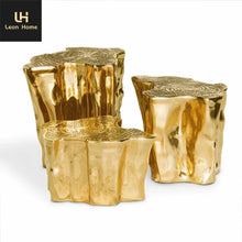 Cargar imagen en el visor de la galería, Tree Trunk Gold Coffee Table Glossy Stainless Steel Modern Style Luxury Living Room Furniture Golden Coffee Table
