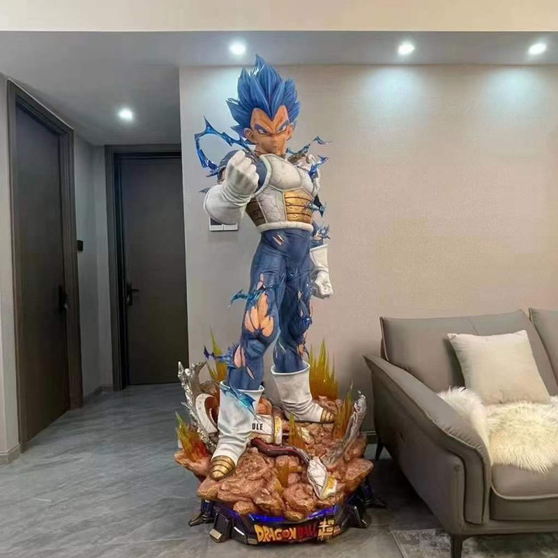 Dragon Ball Vegeta Statue – Large Resin Anime Character Sculpture Fiberglass Figure for Collection & Decor