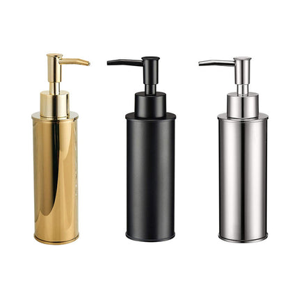 Distributeur de savon liquide antirouille avec pompe, idéal pour la cuisine, la salle de bain et le plan de travail.