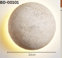 Load image into Gallery viewer, Travertine Round Wall Lamp Nordic Decor Bedroom Bedside Japanese Restaurant Staircase Wall Ambient Light
