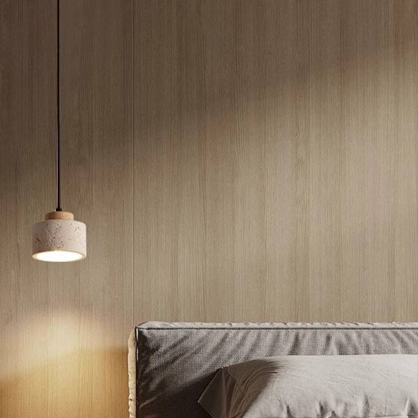 Wabi Sabi Stone LED Pendant Lamp – Travertine Hanging Light for Dining Table, Bedside, Hotel, Restaurant & Kitchen