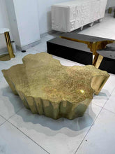 Load image into Gallery viewer, Luxury Modern Titanium Gold Stainless Steel Central Coffee Table Set – Bulk Metal Furniture for Elegant Living Rooms
