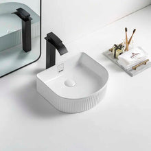 Cargar imagen en el visor de la galería, Dining Room Design Lavabo Porcelain Wash Basin Countertop Sink Unique Shape Bathroom Vanity Basin Modern Wash Sink for Home Hotel Apartment Villa
