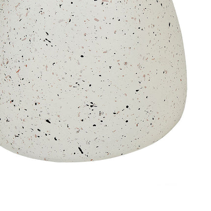 Table basse crème créative style wabi-sabi – Petite table de chevet ronde imitation terrazzo pour la décoration de la maison et du jardin