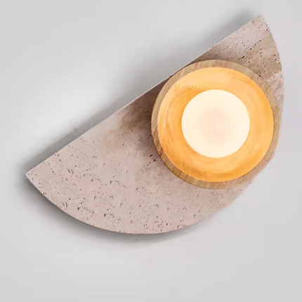 Modern Luxury Travertine LED Wall Lamp – Creative Touch Control Light for Living Room & Home Décor