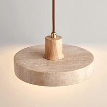 Load image into Gallery viewer, Japanese Wabi Sabi LED Pendant Lamp – Yellow Stone Nordic Hanging Light for Corridor, Bedroom, Balcony &amp; Villa Living Room
