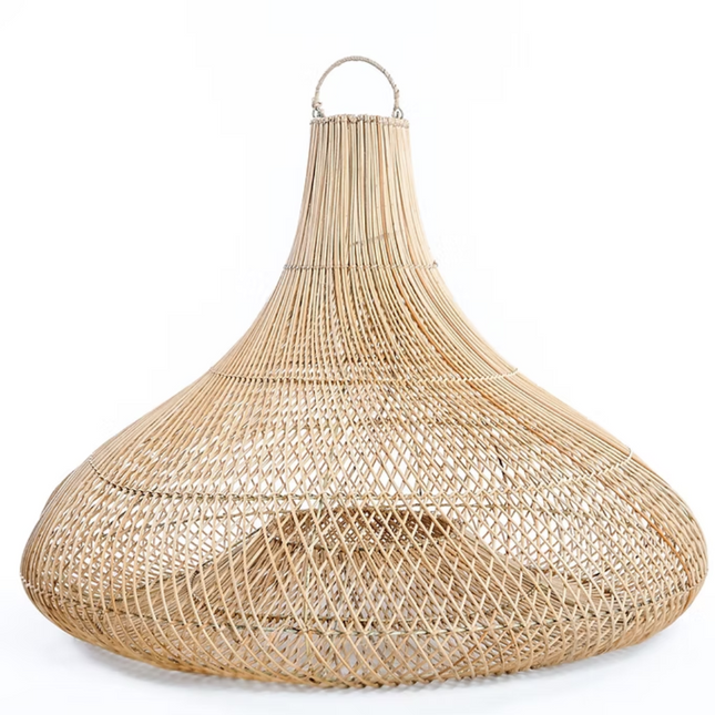 Wicker Lamp Cover – Modern Natural Rattan Lampshade for Home & Decorative Lighting
