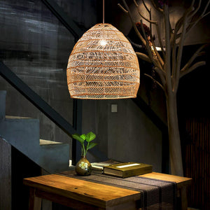 Wicker Pendant Lampshade – Handcrafted Wooden Frame Light for Living Room & Indoor Décor  Description: