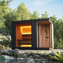 Charger l&#39;image dans la galerie, 6person Outdoor Steam Sauna Shower Cube Luxury  Wood Steam With Shower(PRE-ORDER)
