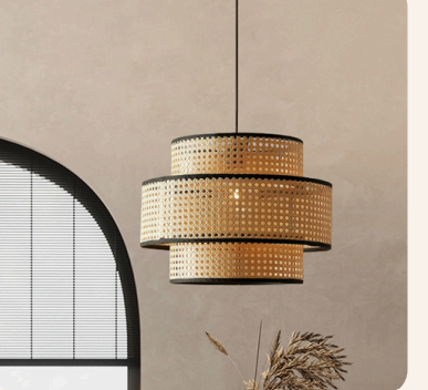 Rattan Pendant Lamp – Custom Lighting Fixture for Living Room & Interior Décor