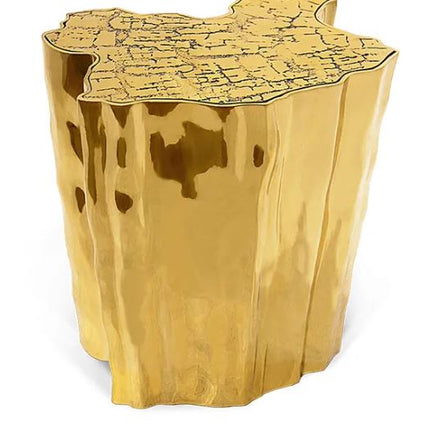 Tree Trunk Gold Coffee Table Glossy Stainless Steel Modern Style Luxury Living Room Furniture Golden Coffee Table