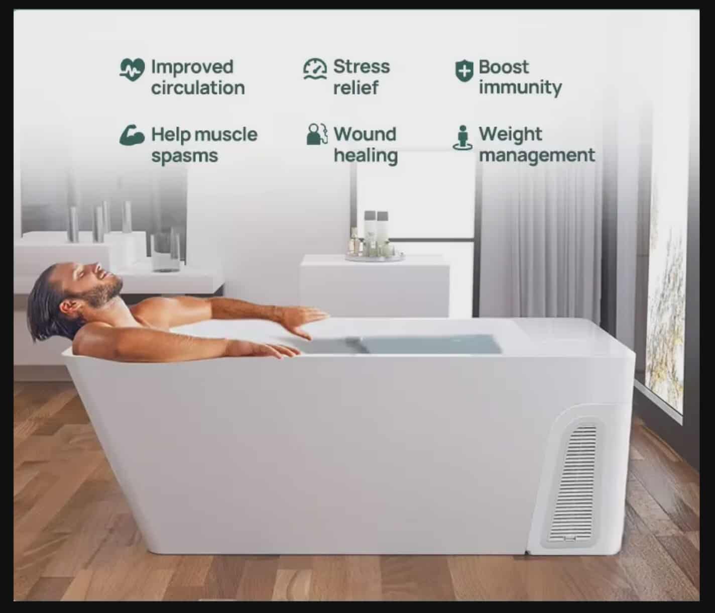 Athlete Fitness Recovery Water Chiller – 1HP Cooling System for Ice Bath & Cold Plunge Therapy