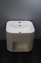 Load image into Gallery viewer, Small Wall-Mounted Porcelain Washbasin – Compact One-Piece Lavabo Sink for Apartments and Small Bathrooms
