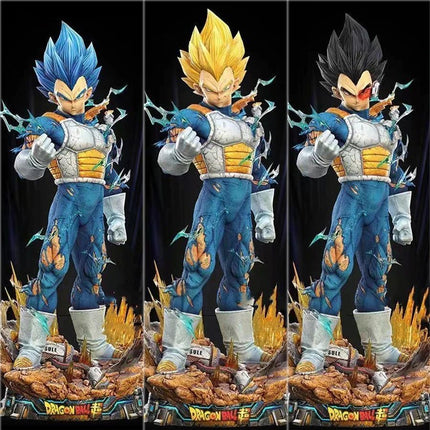Statue de Vegeta (Dragon Ball) – Grande sculpture en résine et fibre de verre représentant un personnage d'anime, idéale pour collection et décoration.