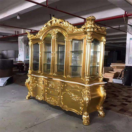 Luxury Dining Room Display Cabinet with Glass – Modern Living Room Furniture