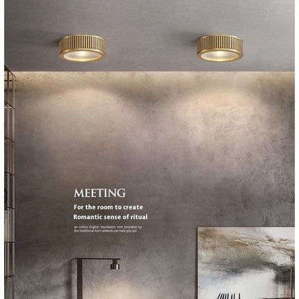 Surface-Mounted Ultra-Thin LED Pin Light – All-Copper Luxury Ceiling Spotlight for Living Room, Porch & Hallway