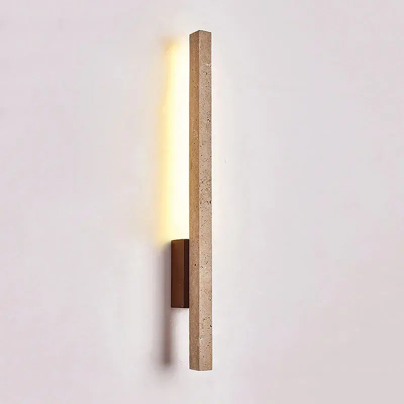 Modern Creative Wall Lamp Long Strip Shaped Wabi Sabi Warm LED Stone Lighting for Home Decor for Room Corridors