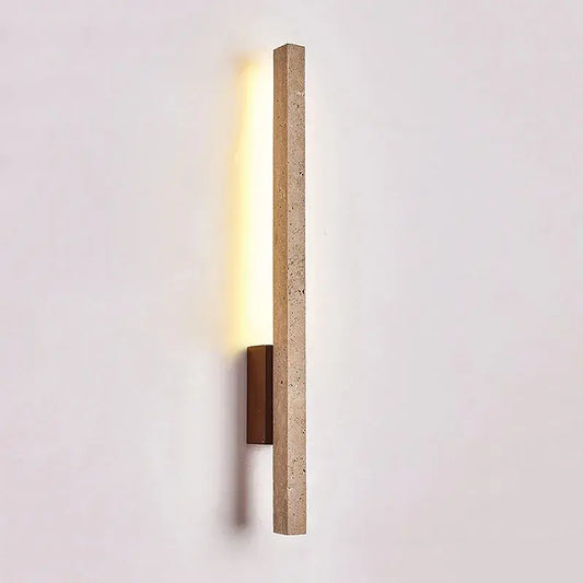 Modern Creative Wall Lamp Long Strip Shaped Wabi Sabi Warm LED Stone Lighting for Home Decor for Room Corridors