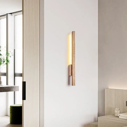 Modern Creative Wall Lamp Long Strip Shaped Wabi Sabi Warm LED Stone Lighting for Home Decor for Room Corridors