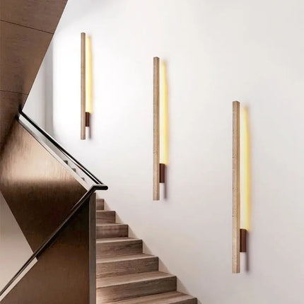 Modern Creative Wall Lamp Long Strip Shaped Wabi Sabi Warm LED Stone Lighting for Home Decor for Room Corridors