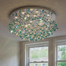 Load image into Gallery viewer, Italian Designer K9 Crystal Petal Chandelier – Luxury Adjustable Ceiling Light for Living Room, Bedroom &amp; Hall
