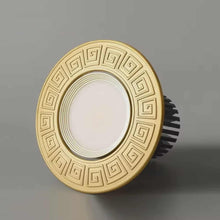 Cargar imagen en el visor de la galería, Antique Gold LED Spotlight – Classical Recessed Downlight with Anti-Glare Design for Living Room, Bedroom &amp; European Interiors

