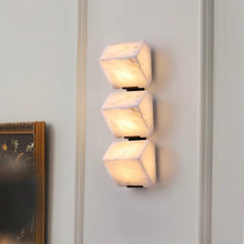 Cargar imagen en el visor de la galería, Modern Luxury Wall Lamp with Real Spanish Marble LED Light for Living Room, Bedroom, Corridor &amp; Hallway
