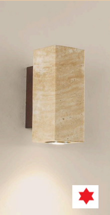 Travertine Wall Lights Yellow Stone Decor Sconce for Bedroom Living Room Hotel Corridor Stair Aisle Background
