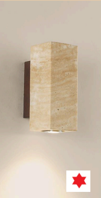 Travertine Wall Lights Yellow Stone Decor Sconce for Bedroom Living Room Hotel Corridor Stair Aisle Background