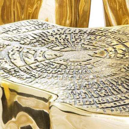 Tree Trunk Gold Coffee Table Glossy Stainless Steel Modern Style Luxury Living Room Furniture Golden Coffee Table