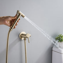 Load image into Gallery viewer, Bidet Spray Gun Set Chrome/Brushed Gold Plated Brass Body Bathroom Toilet Washing Faucet

