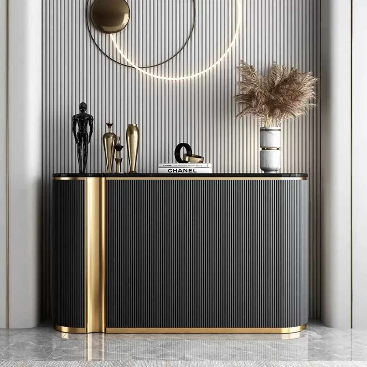 Modern Luxury Kitchen Furniture Dining Room Console Table Cabinet Table Sideboards Storage Cabinet With Doors