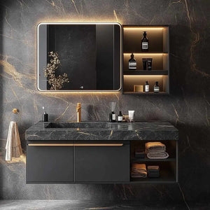 Modern Bathroom Vanity Set with Cabinet, Mirror, and Sink – Luxury Bathroom Furniture Design