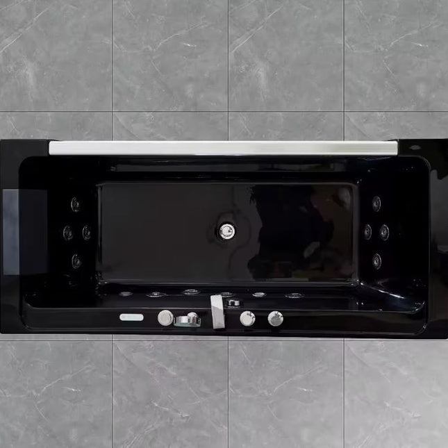 Single Seater Luxury Black Glass Acrylic Jacuzzi