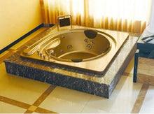 Load image into Gallery viewer, Indoor Small Massage Led Bathroom Spa Tubs Round Drop in Whirlpool Bathtub for 3 person
