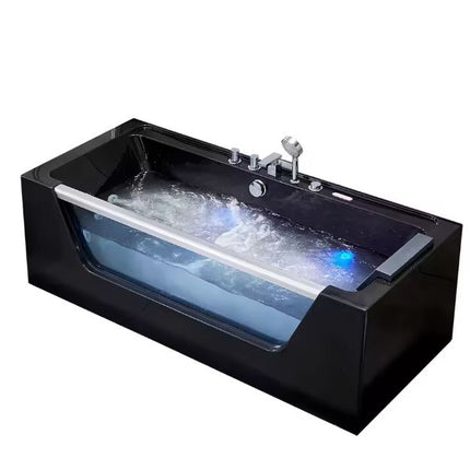 Single Seater Luxury Black Glass Acrylic Jacuzzi