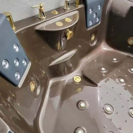 Coffee Clear Acrylic Special Size Double Person Colored Bathtub