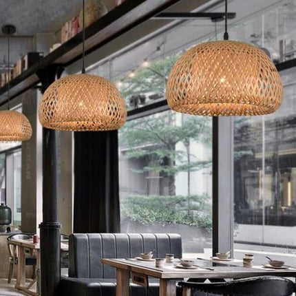 Rattan LED Pendant Light Bohemian Style