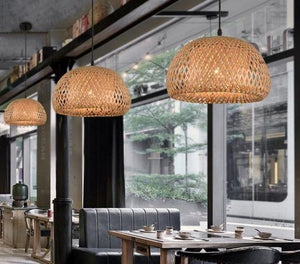 Rattan LED Pendant Light Bohemian Style