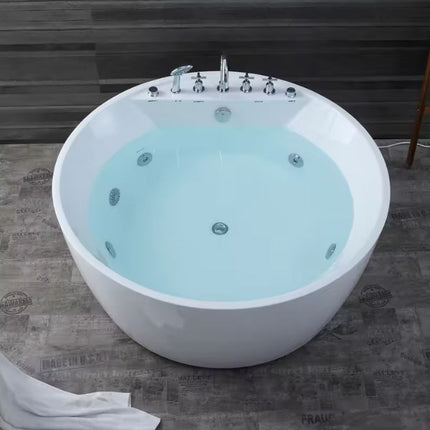 Acrylic Round Adults Spa Bath Tub Indoor Bathroom Modern Massage Bathtub With Jet