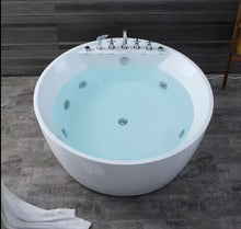 Load image into Gallery viewer, Acrylic Round Adults Spa Bath Tub Indoor Bathroom Modern Massage Bathtub With Jet
