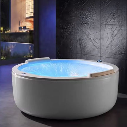 New Luxury Indoor Body Spa Freestanding Smart Hot Tub Acrylic Jet Massage LED Whirlpool Bathtub