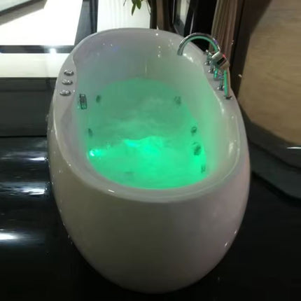 Oval Shape Indoor Luxurious Jet Whirlpool Massage Bathtub for Single Person