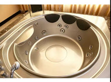 Загрузить изображение в средство просмотра галереи, Indoor Small Massage Led Bathroom Spa Tubs Round Drop in Whirlpool Bathtub for 3 person
