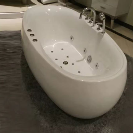 Oval Shape Indoor Luxurious Jet Whirlpool Massage Bathtub for Single Person
