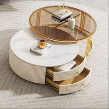 Cargar imagen en el visor de la galería, Modern Glass Coffee Tables Metal Steel Stainless Style Sets Living Packing
